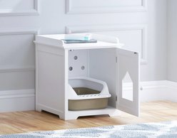 Pawland Decorative Cat House & Litter Box Enclosure, White slide 2 of 8