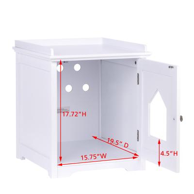 Show full view: Pawland Decorative Cat House & Litter Box Enclosure, White slide 4 of 9