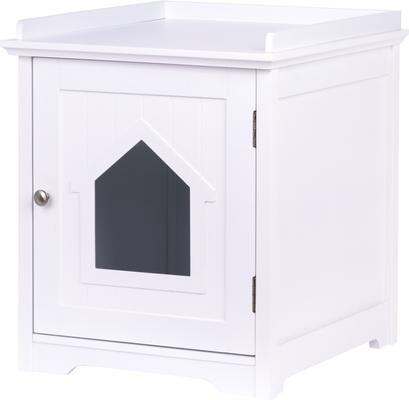 Show full view: Pawland Decorative Cat House & Litter Box Enclosure, White slide 6 of 9