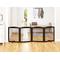 Show in main carousel: Pawland Freestanding Foldable Wire Dog Gate, Espresso, 4 Panel slide 3 of 8