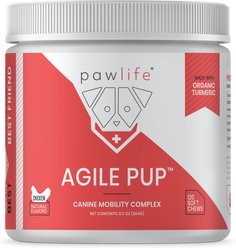 Pawlife Agile Pup Canine Mobility Complex Chicken Flavor Soft Chews Dog Supplement, 120 count