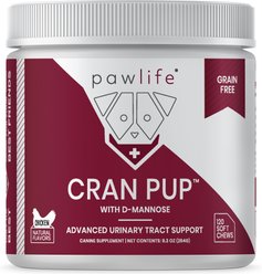 Pawlife Cran Pup Advanced Urinary Tract Support Chicken Flavor Soft Chews Dog Supplement, 120 count slide 1 of 5