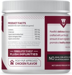 Pawlife Cran Pup Advanced Urinary Tract Support Chicken Flavor Soft Chews Dog Supplement, 120 count slide 2 of 5