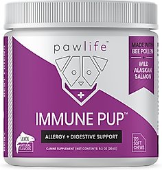 Pawlife Immune Pup Allergy + Digestive Support Salmon Flavor Soft Chews Dog Supplement, 120 count