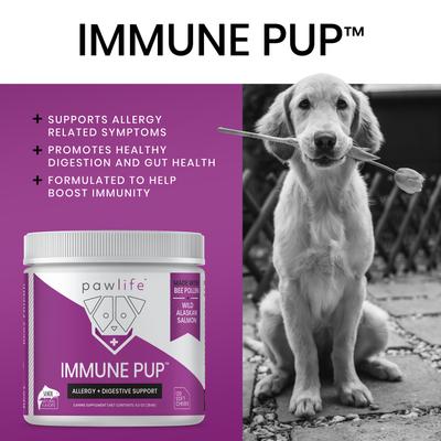 Show full view: Pawlife Immune Pup Allergy + Digestive Support Salmon Flavor Soft Chews Dog Supplement, 120 count slide 6 of 9