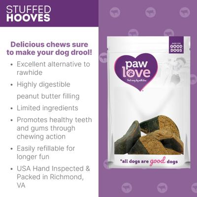 Show full view: PawLove 1.5-in Peanut Butter Happy Hooves Dog Treat, 4 count slide 6 of 7