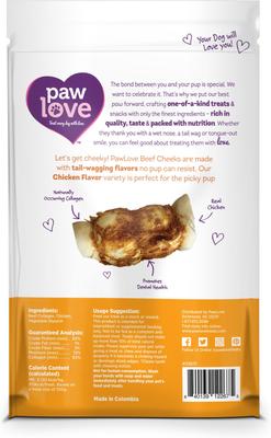 Show full view: PawLove 5-in Chicken Wrapped Beef Collagen Cheeks Dog Treat slide 3 of 7