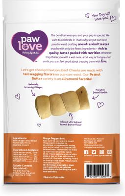 Show full view: PawLove 5-in Peanut Butter Beef Collagen Cheeks Dog Treat slide 3 of 7