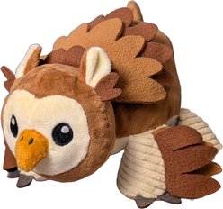 Pawlymorph Pet Toys Oatmeal The Owlbear Squeaky Plush Dog Toy, Brown