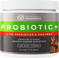 PawMedica Probiotic+ Digestive Enzymes Probiotic Dog Chews, 120 count