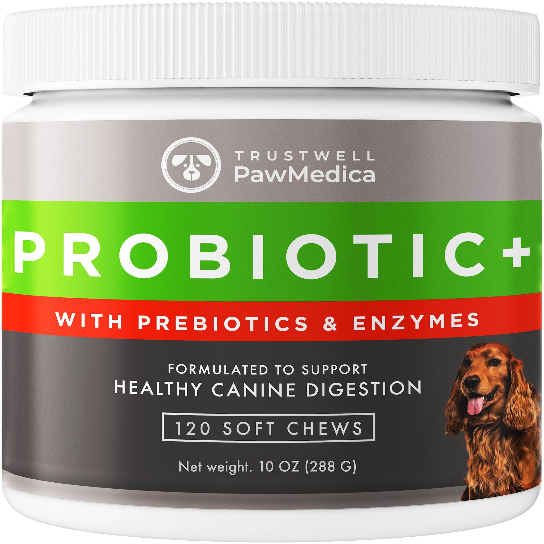 PawMedica Probiotic+ Digestive Enzymes Probiotic Dog Chews, 120 count