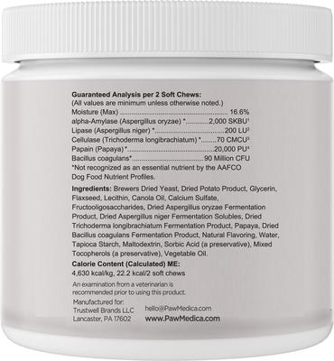Show full view: PawMedica Probiotic+ Digestive Enzymes Probiotic Dog Chews, 120 count slide 3 of 6