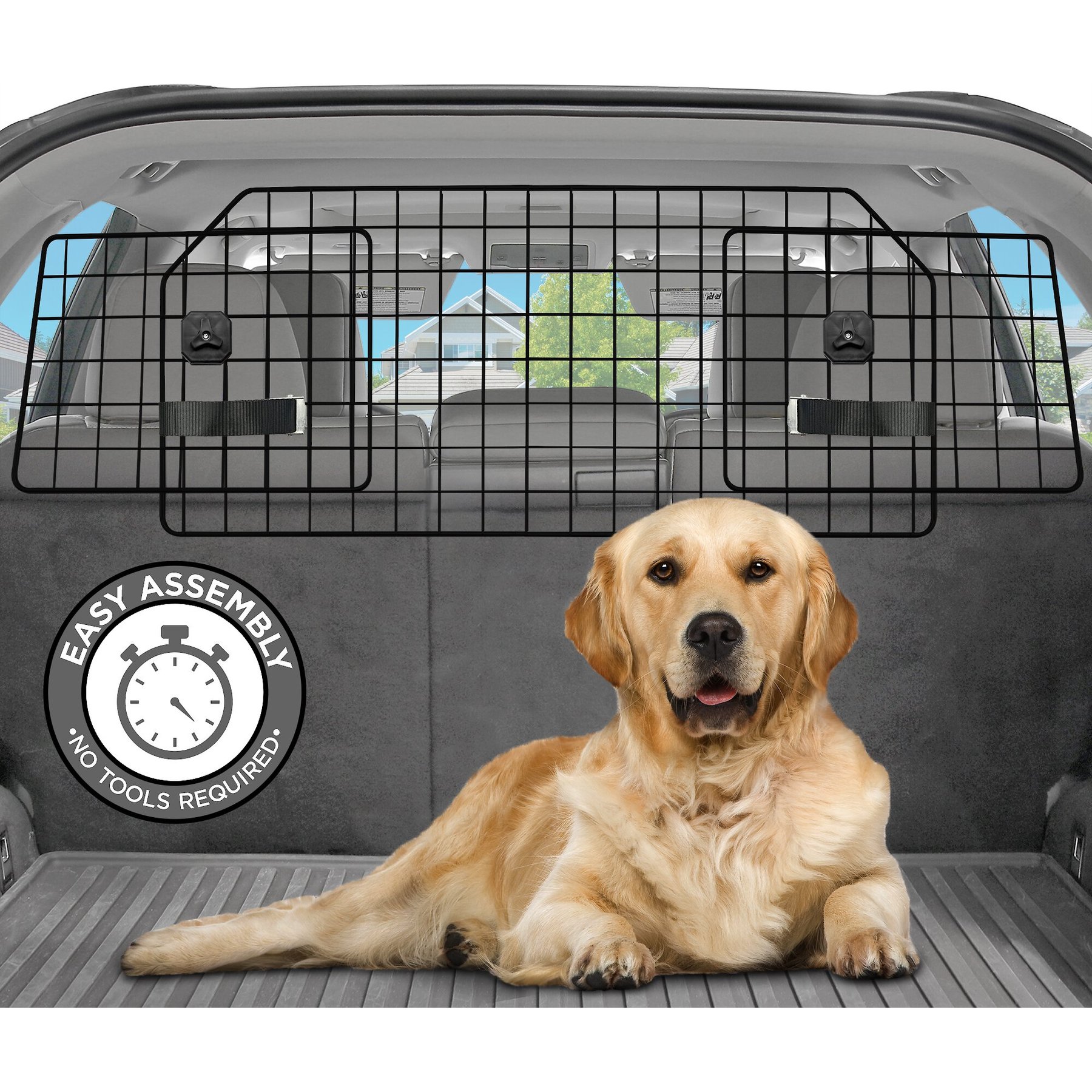 Pawple Adjustable Universal Fit SUV Dog Barrier
