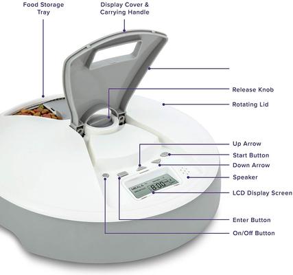 Show full view: Pawple Automatic 6 Meal Dog & Cat Feeder slide 6 of 7