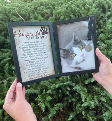 Show full view: Pawprints Left by You Cat Picture Frame, 5 x 7 slide 3 of 11