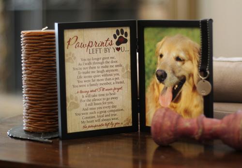 Show full view: Pawprints Left by You Dog Picture Frame, 5 x 7 slide 6 of 9