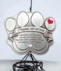 Pawprints Left by You Pet Memorial Windchime, 18-inch slide 2 of 7