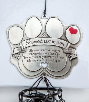 Show full view: Pawprints Left by You Pet Memorial Windchime, 18-inch slide 7 of 9