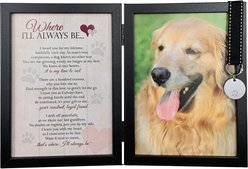 Pawprints Left by You "Where I'll Always Be" Dog Memorial Picture Frame, 5 x 7-in