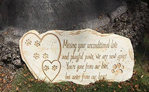 Show full view: Pawprints Remembered Pet Memorial Stone Marker slide 3 of 5