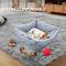 Show in main carousel: Paws & Decor All Over Paws & Dots Printed Cuddler Bolster Dog & Cat Bed, Gray, Medium slide 7 of 8