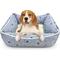 Show in main carousel: Paws & Decor All Over Paws & Dots Printed Cuddler Bolster Dog & Cat Bed, Gray, Small slide 1 of 8