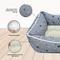 Show in main carousel: Paws & Decor All Over Paws & Dots Printed Cuddler Bolster Dog & Cat Bed, Gray, Small slide 5 of 8