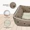 Show in main carousel: Paws & Decor All Over Paws & Dots Printed Cuddler Bolster Dog & Cat Bed, Taupe, Small slide 5 of 8