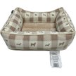 Show in main carousel: Paws & Decor All Over Plaid Printed Cuddler Bolster Dog & Cat Bed, Taupe, Medium slide 2 of 9