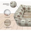 Show in main carousel: Paws & Decor All Over Plaid Printed Cuddler Bolster Dog & Cat Bed, Taupe, Medium slide 4 of 9