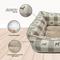 Show in main carousel: Paws & Decor All Over Plaid Printed Cuddler Bolster Dog & Cat Bed, Taupe, Medium slide 5 of 10
