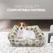 Show in main carousel: Paws & Decor All Over Plaid Printed Cuddler Bolster Dog & Cat Bed, Taupe, Medium slide 5 of 9