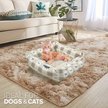 Show in main carousel: Paws & Decor All Over Plaid Printed Cuddler Bolster Dog & Cat Bed, Taupe, Medium slide 8 of 9