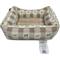 Show in main carousel: Paws & Decor All Over Plaid Printed Cuddler Bolster Dog & Cat Bed, Taupe, Small slide 2 of 8