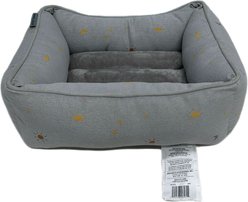 Paws & Decor Celestial Printed Cuddler Bolster Dog & Cat Bed, Gray, Medium slide 2 of 7