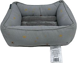 Paws & Decor Celestial Printed Cuddler Bolster Dog & Cat Bed, Gray, Small slide 2 of 8