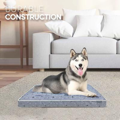 Show full view: Paws & Decor Comfort Orthopedic Pillow Dog & Cat Bed with Removable Cover, Gray, Medium slide 6 of 8
