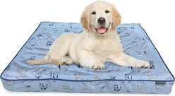 Paws & Decor Orthopedic Dog & Cat Bed with Removable Cover, Blue, Medium