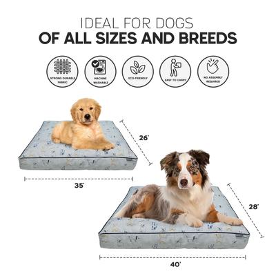 Show full view: Paws & Decor Orthopedic Dog & Cat Bed with Removable Cover, Gray, Medium slide 3 of 8