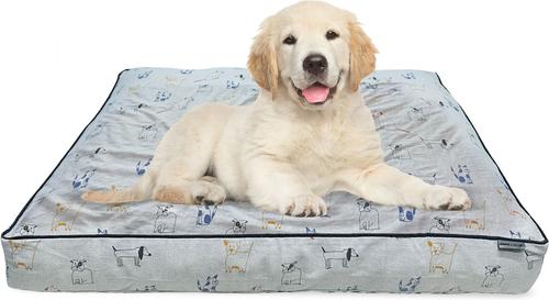 Show full view: Paws & Decor Orthopedic Dog & Cat Bed with Removable Cover, Gray, Small slide 1 of 8