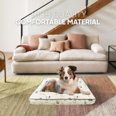 Show full view: Paws & Decor Orthopedic Dog & Cat Bed with Removable Cover, Tan, Medium slide 5 of 8