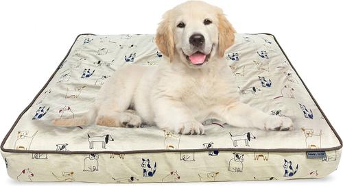 Show full view: Paws & Decor Orthopedic Dog & Cat Bed with Removable Cover, Tan, Small slide 1 of 9