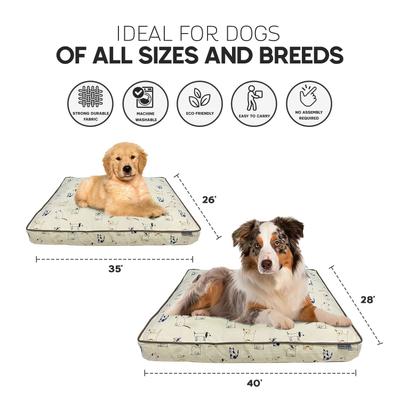 Show full view: Paws & Decor Orthopedic Dog & Cat Bed with Removable Cover, Tan, Small slide 4 of 9