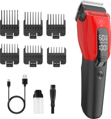 Show full view: Pawshelf Cordless Hair Trimmer Dog & Cat Grooming Clipper Kit, Red, 7.44 x 2.12 x 1.97-in slide 1 of 10