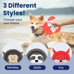 PawsPik 2-in-1 Red Fierce Fox Flying Disc & Tug Dog Toy slide 2 of 9