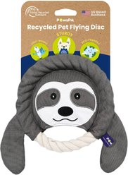 PawsPik 2-in-1 Sleepy Sloth Flying Disc & Tug Dog Toy
