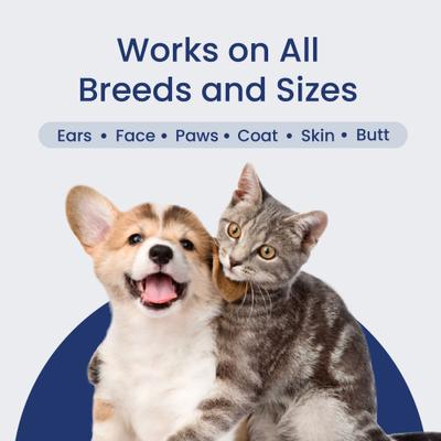 Show full view: PawsPik All Natural Ingredients Ultra Thick Hypoallergenic & Alcohol-Free Unscented Body Ears Face Butt & Paws Premium Dog & Cat Wipes, Large, 100 count slide 6 of 10