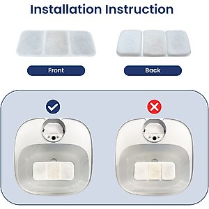 PawsPik BOSS-01 Dog & Cat Water Fountain Replacement Filters, 8 count