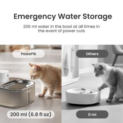 Show full view: PawsPik BOSS-01 Stainless Steel Rechargeable Battery Operated Cat & Small Dog Water Fountain, 108.2-oz slide 5 of 10
