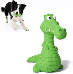 PawsPik Dragon Natural Rubber Dog Chew Toy, Green
